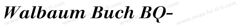 Walbaum Buch BQ字体转换